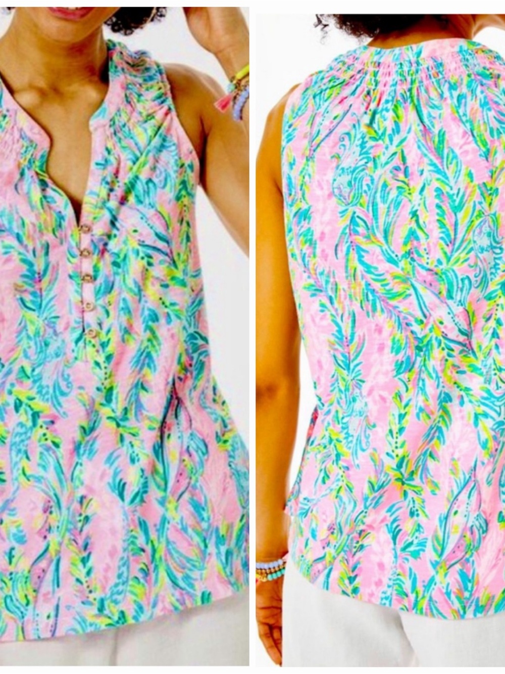 Lilly Pulitzer  DEV KNIT TOP, MULTI, UNICORN OF THE SEA  size M NWT
